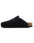 Birkenstock Boston Black ciabatte unisex in nero - vista frontale