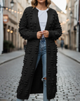 Cardigan Donna Lungo Maglia Spessa Bohémien