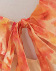 Bethany | Abito lungo elegante da donna con volant e stampa floreale
