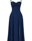 Bonnie | Abito midi floreale chic con corsetto da donna