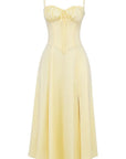 Bonnie | Abito midi floreale chic con corsetto da donna