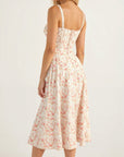 Bonnie | Abito midi floreale chic con corsetto da donna