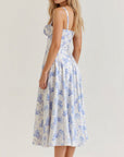 Bonnie | Abito midi floreale chic con corsetto da donna