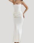 Brooklyn | Abito lungo elegante drappeggiato da donna per invitate a matrimoni