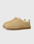 UGG Classic Micro Sand stivaletti donna in pelle scamosciata e montone beige sand, vista frontale