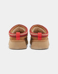 UGG Tazz Chestnut ciabatte platform donna in pelle scamosciata e montone marrone chestnut, vista posteriore