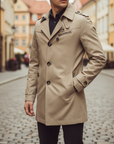 Trench Cappotto Uomo Casual Medio Lungo