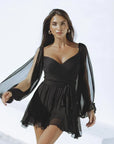 Charlotte | Vestito estivo da donna a maniche lunghe corto