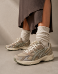 Asics GEL-1130 Wood Crepe Mink sneakers uomo e donna in multicolore - dettaglio tomaia