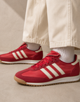 Adidas SL 72 LT Better Scarlet Cream sneakers basse donna in crema rosso - vista posteriore