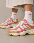 New Balance 9060 Fluorescent Arancione Rosso Uomo Donna - 5