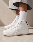 Nike Air Jordan 11 Retro 285 Bianco Pelle Verniciata Uomo - 5