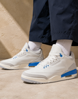 Nike Air Jordan 3 Retro Lucky Shorts Bianco Grigio Blu Uomo - 6