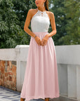 Claire | Abito lungo da donna con scollo all'americana per invitate a matrimoni