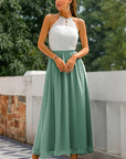 Claire | Abito lungo da donna con scollo all'americana per invitate a matrimoni
