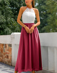Claire | Abito lungo da donna con scollo all'americana per invitate a matrimoni