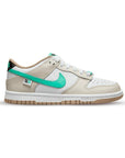 Nike Dunk Low Bianca Beige con Dettagli Verde Menta Uomo