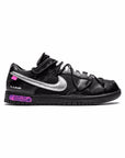 Nike Dunk Low Nere x Off-White con Dettagli Argento e Viola