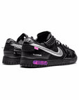 Nike Dunk Low Nere x Off-White con Dettagli Argento e Viola