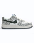 Nike Air Force 1 Low Grigio Marmorizzato con Swoosh Verde Militare
