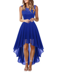 Drel Abito Donna – Abito Lungo Senza Maniche in Pizzo Collo Tondo Boho Chic Elegante