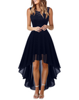 Drel Abito Donna – Abito Lungo Senza Maniche in Pizzo Collo Tondo Boho Chic Elegante