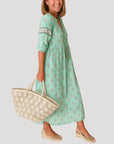 Evie | Abito midi bohemien fluido da donna con scollo a V