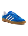 Sneakers Adidas Gazelle Indoor Blu Royal e Bianche in Suede