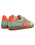 Sneakers Adidas Gazelle Indoor Verde Menta con Dettagli Rosso Solar