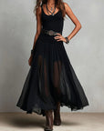 Grace | Abito lungo boho senza maniche da donna con scollo a V