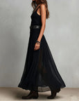 Grace | Abito lungo boho senza maniche da donna con scollo a V