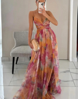 Hazel | Abito lungo elegante plissettato da donna