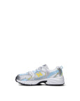 New Balance 530 sneakers primi passi in argento metallizzato azzurro - vista dettaglio