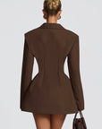 Mini blazer da donna – Scollo profondo e spalle strutturate