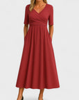 Jessica | Elegante vestito midi da donna con scollo a V