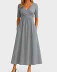 Jessica | Elegante vestito midi da donna con scollo a V