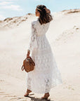 Jessica | Abito lungo bohemien a maniche lunghe da donna per l'estate