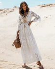 Jessica | Abito lungo bohemien a maniche lunghe da donna per l'estate