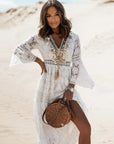Jessica | Abito lungo bohemien a maniche lunghe da donna per l'estate