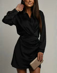 Karen | Abito Mini Donna a Maniche Lunghe con Scollo a V