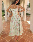 Katherine | Abito midi floreale da donna per invitate a matrimoni