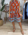Lily | Vestito Mini Donna Boho Stampato Senza Maniche