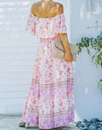 Abito lungo donna in tessuto leggero, floreale — vista 13