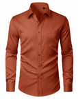 Camicia Uomo David – Camicia Antimacchia Elasticizzata, Senza Pieghe e Maniche Lunghe