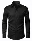 Camicia Uomo David – Camicia Antimacchia Elasticizzata, Senza Pieghe e Maniche Lunghe
