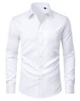 Camicia Uomo David – Camicia Antimacchia Elasticizzata, Senza Pieghe e Maniche Lunghe