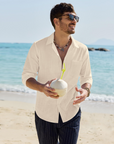Hugo Camicia Uomo – Camicia Cotone Lino Maniche Lunghe, Stile Leggero & Casual Chic
