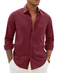 Hugo Camicia Uomo – Camicia Cotone Lino Maniche Lunghe, Stile Leggero & Casual Chic