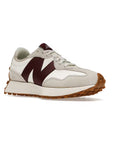 New Balance 327 Scarpe Uomo Bianco Bordeaux Retro Eleganti