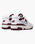 New Balance 550 Scarpe Uomo Bianche e Bordeaux Stile Retro Basket